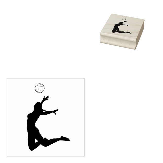 volleyball  rubber stamp (Stamped)