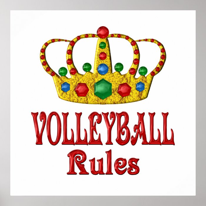 VOLLEYBALL RULES POSTER