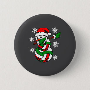 Volleyball Santa Hat Snowman Xmas Funny Volleyball Button