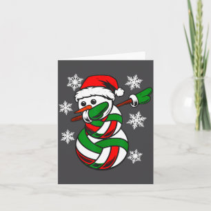 Volleyball Santa Hat Snowman Xmas Funny Volleyball Card