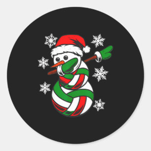 Volleyball Santa Hat Snowman Xmas Funny Volleyball Classic Round Sticker