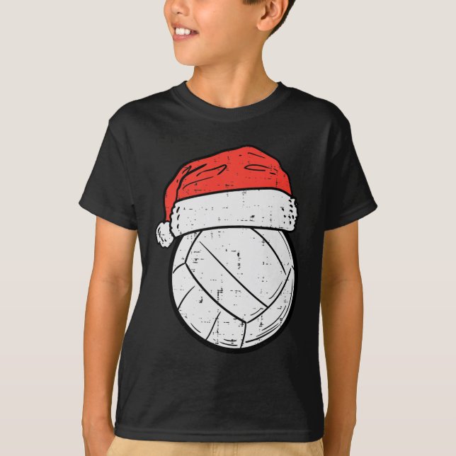 Volleyball Santa Hat Sports Christmas Xmas  T-Shirt (Front)