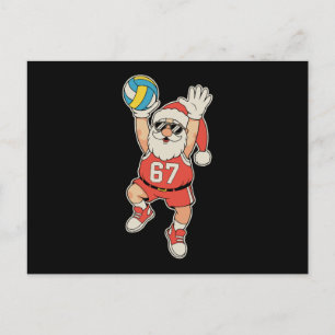 Volleyball Santa Meme Christmas Sport Xmas Holiday Postcard