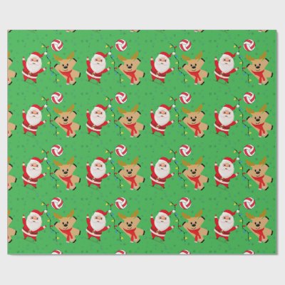 Volleyball Santa Wrapping Paper