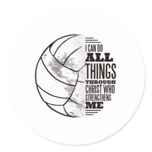 Volleyball Saying Classic Round Sticker