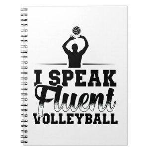 Volleyball saying for players and coaches gift notebook