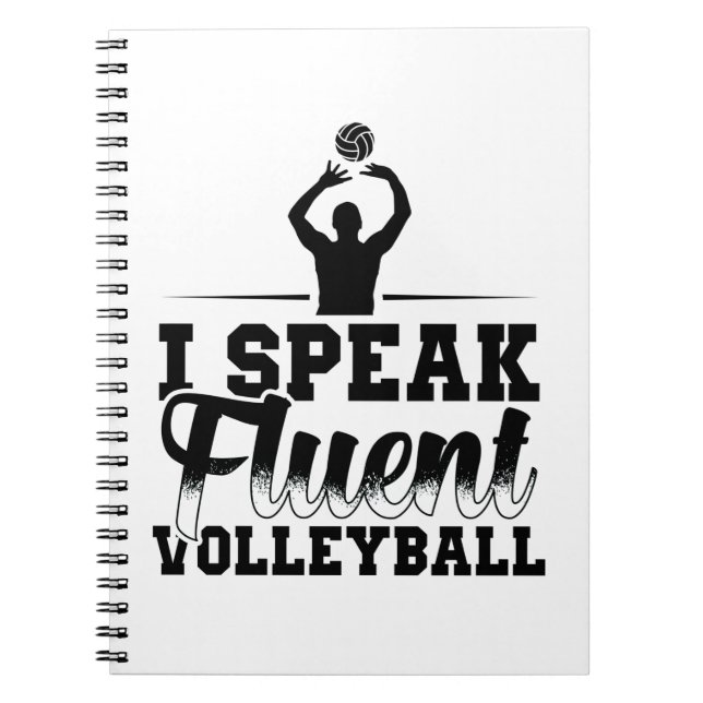 Volleyball saying for players and coaches gift notebook (Front)