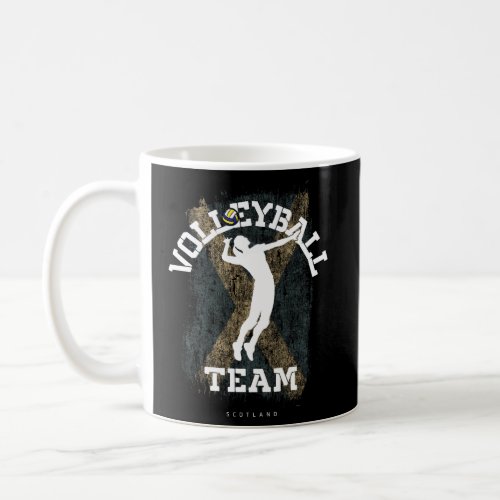 Volleyball Scotland Flag Volleyball Coffee Mug