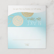 Volleyball Seating Card