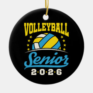 Volleyball Senior 2026  Ceramic Ornament