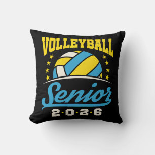 Volleyball Senior 2026 Throw Pillow