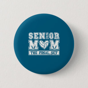 Volleyball Senior Mom Class 2026 Design Button