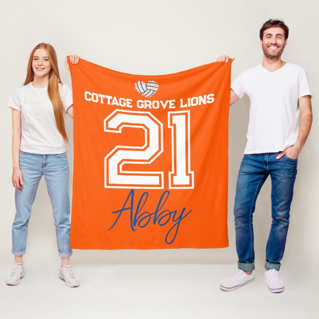 Volleyball Senior Player Personalized Fleece Blanket (In Situ)
