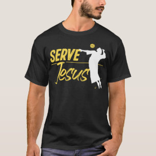 Volleyball Serve Jesus Jesus Christian T-Shirt
