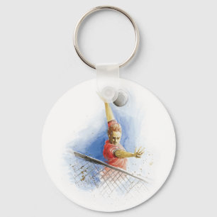 Volleyball Serve Keychain