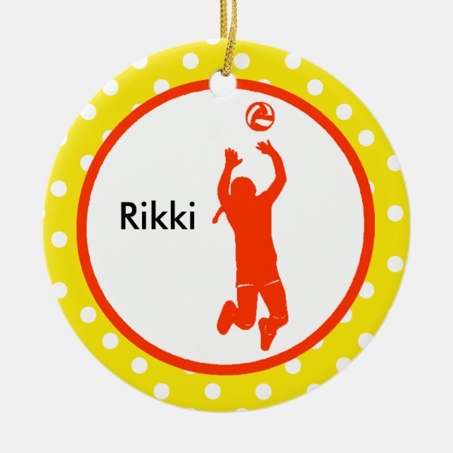 Volleyball Setter Ornament Personalize (Front)