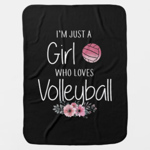 Volleyball Shirt For Girls Teens Women Cute Baby Blanket
