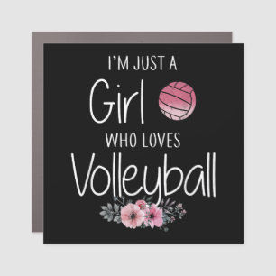 Volleyball Shirt For Girls Teens Women Cute Car Magnet