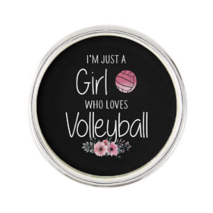 Volleyball Shirt For Girls Teens Women Cute Lapel Pin