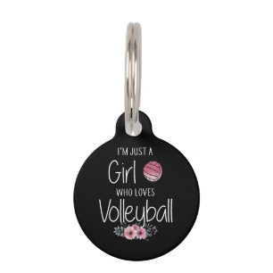 Volleyball Shirt For Girls Teens Women Cute Pet ID Tag