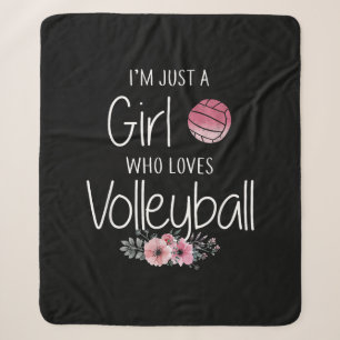 Volleyball Shirt For Girls Teens Women Cute Sherpa Blanket