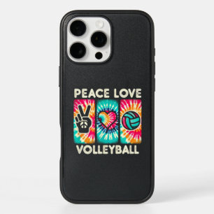Volleyball Shirt For Teens Women Girls Peace Love iPhone 16 Pro Max Case