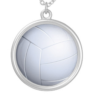 Volleyball Silver Plated Necklace
