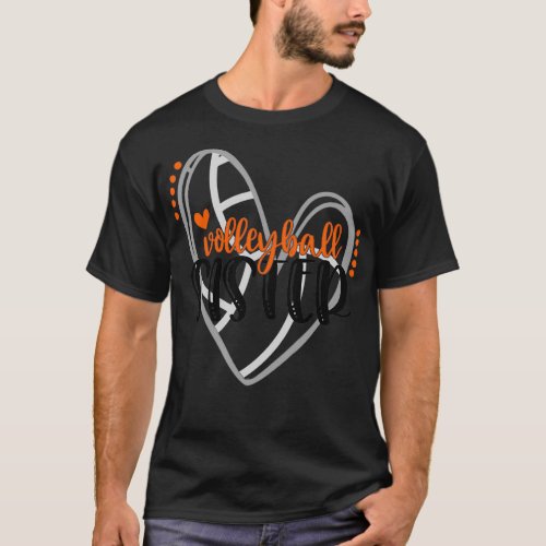 Volleyball Sister Volleyball Heart 2 T_Shirt
