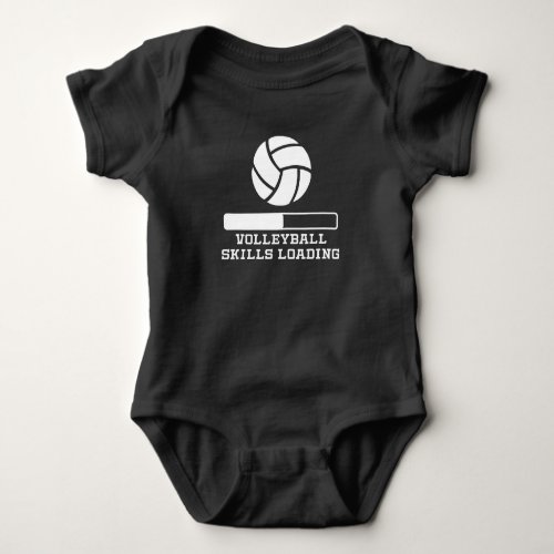 Volleyball Skills Loading Baby Bodysuit