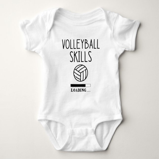Volleyball Skills Loading - Volleyball Baby Bodysuit (Front)