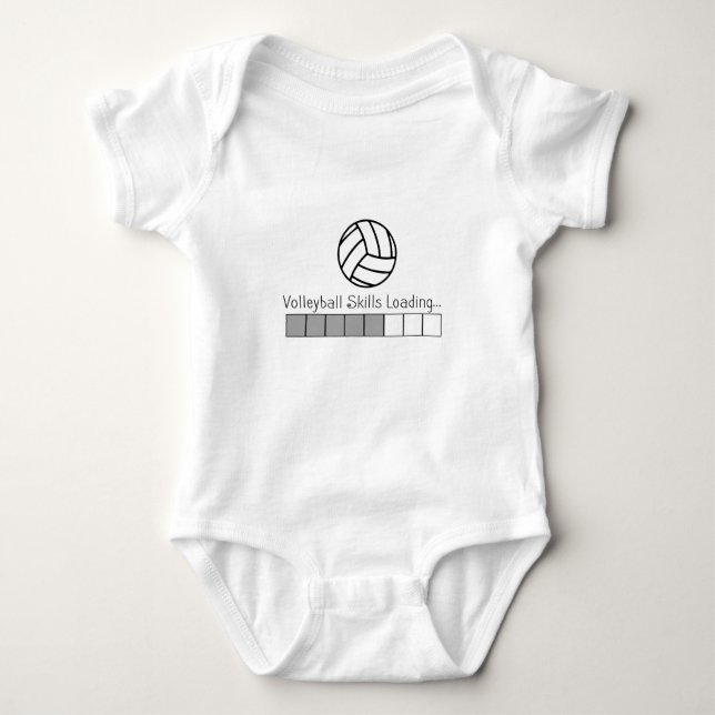 Volleyball skills loading Volleyball Gift Baby Bodysuit (Front)