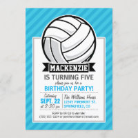 Volleyball; Sky Blue Stripes