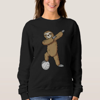 Volleyball Sloth Dabbing Kids Boys Girls Youth Sweatshirt