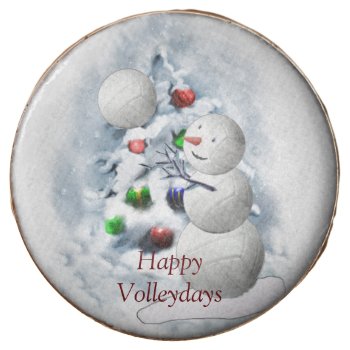 Volleyball Snowman Christmas Chocolate Covered Oreo by TheSportofIt at Zazzle