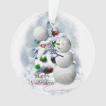 Volleyball Snowman Christmas Ornament at Zazzle