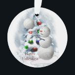 Volleyball Snowman Christmas Ornament<br><div class="desc">Volleyball Snowman is just too darn cute and will be loved by all volleyball fans. Fully customizable to personalize with your photos and text if you like.</div>
