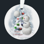 Volleyball Snowman Christmas Ornament<br><div class="desc">Volleyball Snowman is just too darn cute and will be loved by all volleyball fans. Fully customizable to personalize with your photos and text if you like.</div>