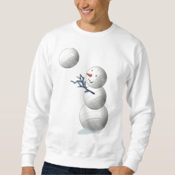 Volleyball Snowman Christmas Sweatshirt by TheSportofIt at Zazzle