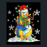 Volleyball Snowman Christmas Tree Lights Xma  Poster<br><div class="desc">Volleyball Snowman Christmas Tree Lights Xma</div>