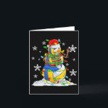 Volleyball Snowman Christmas Tree Lights Xmas Pjs  Card<br><div class="desc">Volleyball Snowman Christmas Tree Lights Xmas Pjs</div>