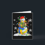 Volleyball Snowman Christmas Tree Lights Xmas Pjs  Card<br><div class="desc">Volleyball Snowman Christmas Tree Lights Xmas Pjs</div>