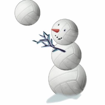 Volleyball Snowman Cutout by TheSportofIt at Zazzle