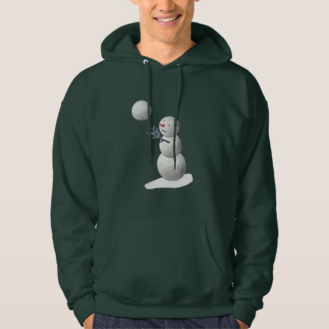 Volleyball Snowman Hoodie (Front)