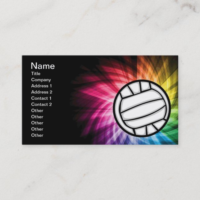 Volleyball; Spectrum Business Card (Front)