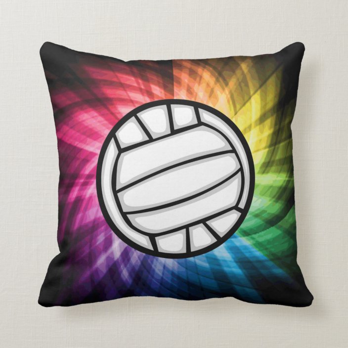 Volleyball; Spectrum Throw Pillow