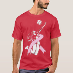 Volleyball Spike Breast Cancer Awareness Volley Sp T-Shirt