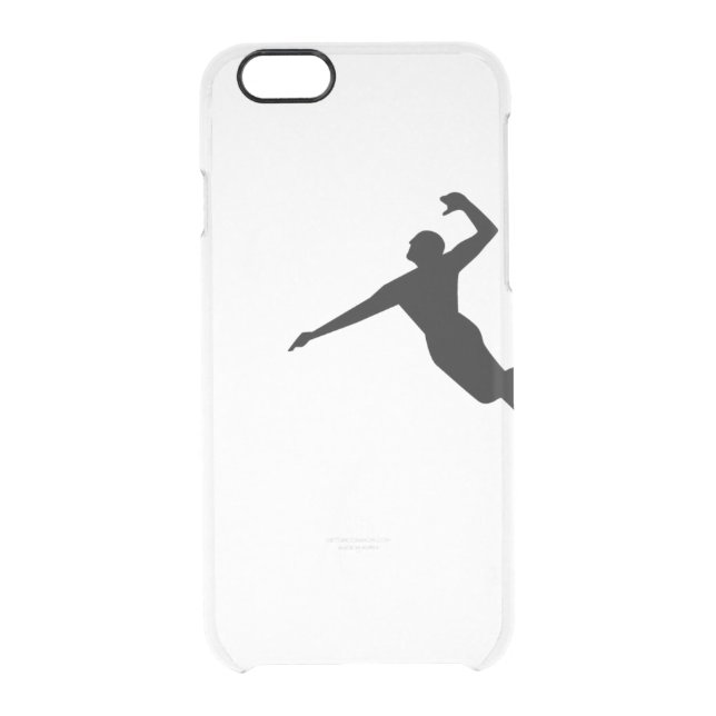 Volleyball Spike Silhouette iPhone Clear Case (Back)