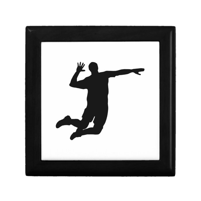 Volleyball Spike Silhouette Keepsake Box