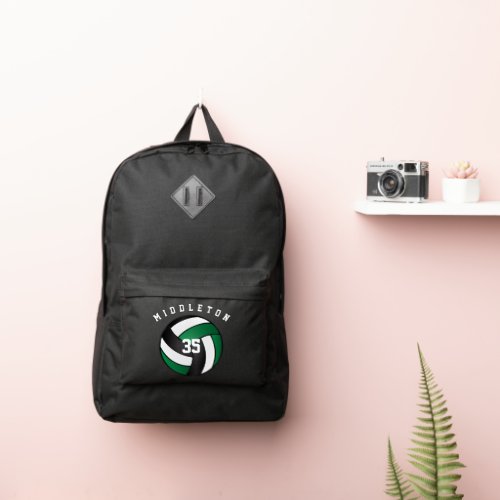Volleyball Sport Ball in Green White and Black  Port Authority Backpack