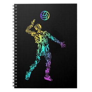 Volleyball Sport Elements Volleyball Player Notebook